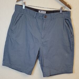 Men's Blue Flat Front Shorts